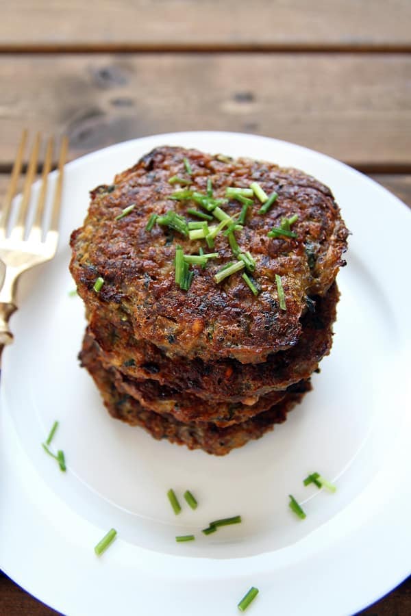 Baked Zucchini Patties with Chives