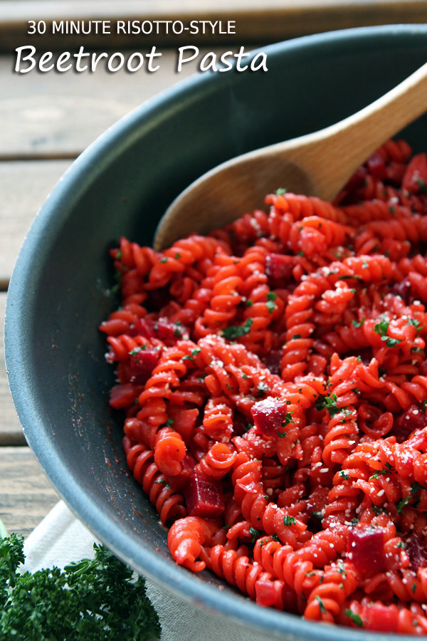 Beet Pasta Made Risotto-style