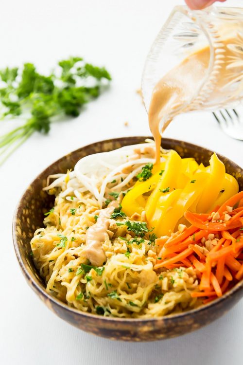 Thai Peanut Sauce Spaghetti Squash