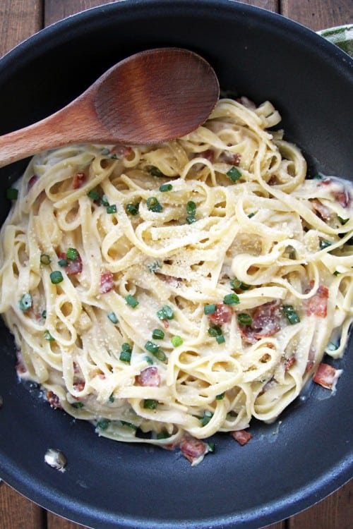 Healthier Carbonara Pasta Recipe » LeelaLicious