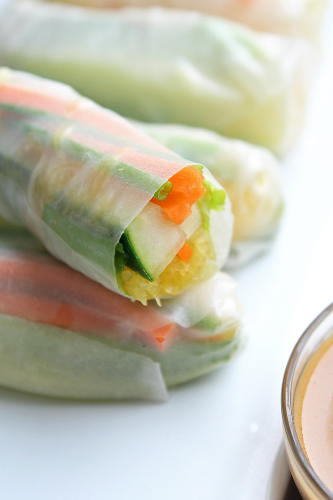 Fresh Spring Rolls with Vegetables
