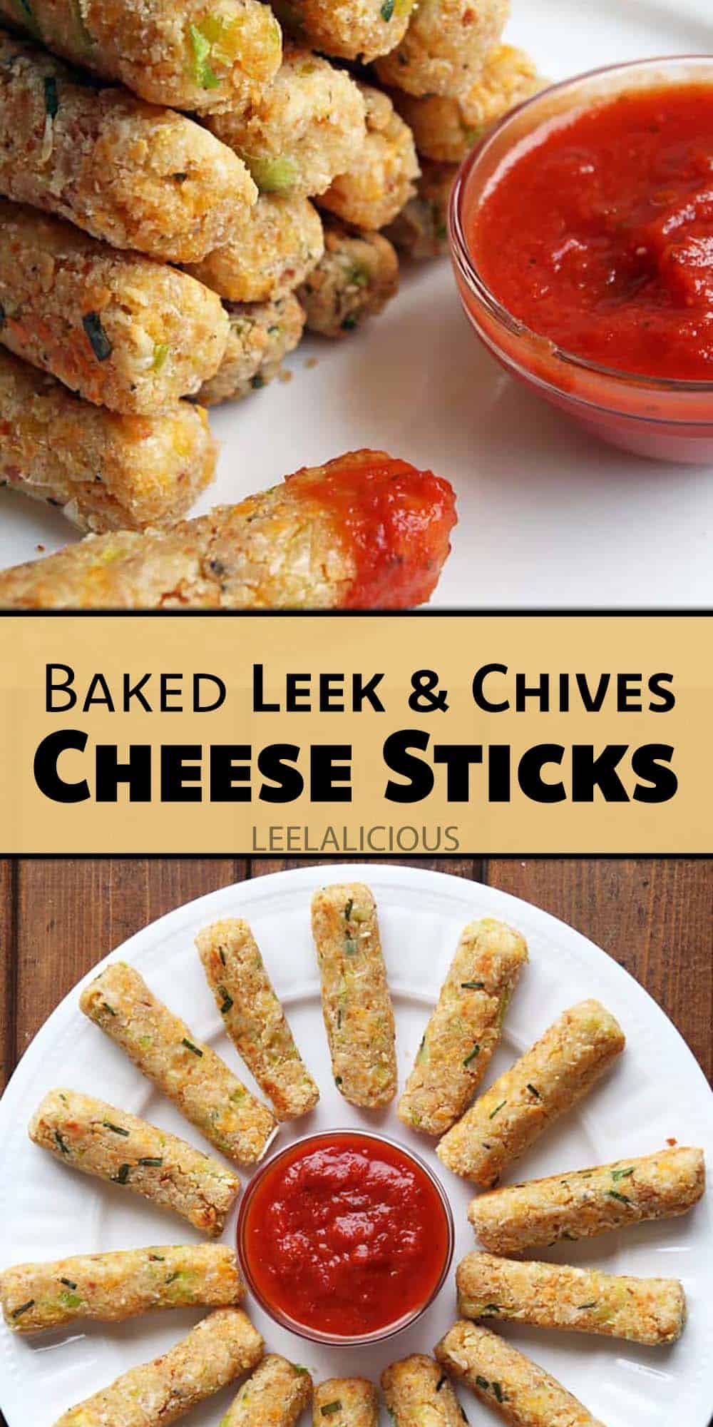 Baked Leek & Chives Cheese Sticks