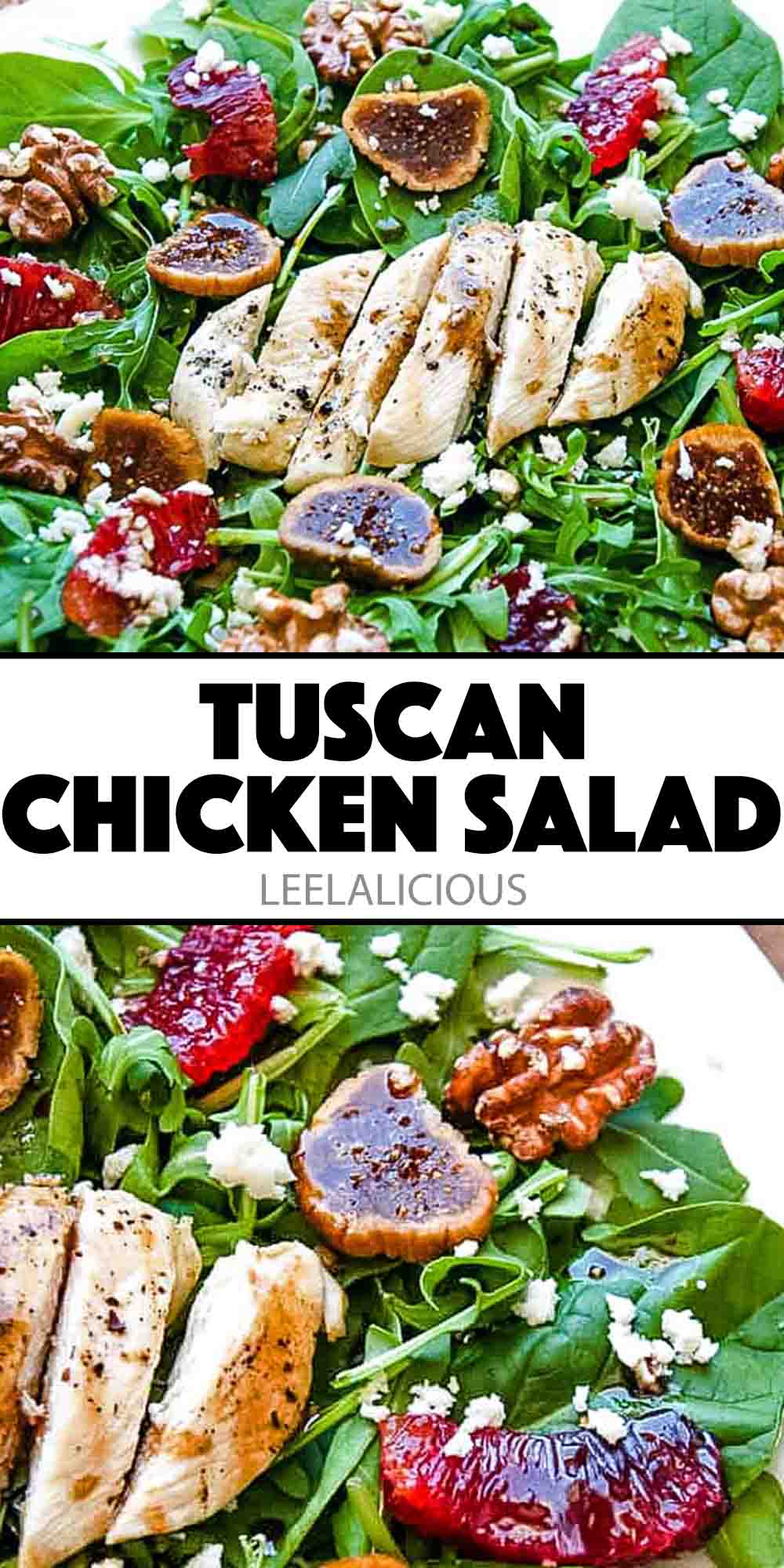 pin image for tuscan chicken salad