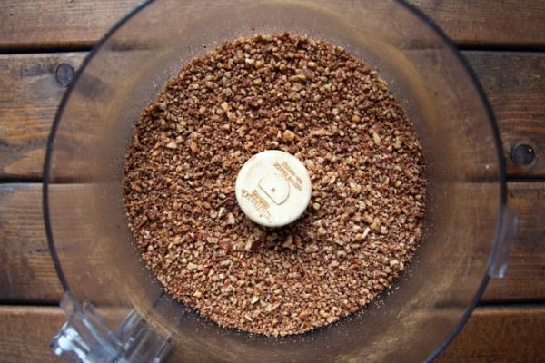 Chopped Pecans in Food Processor