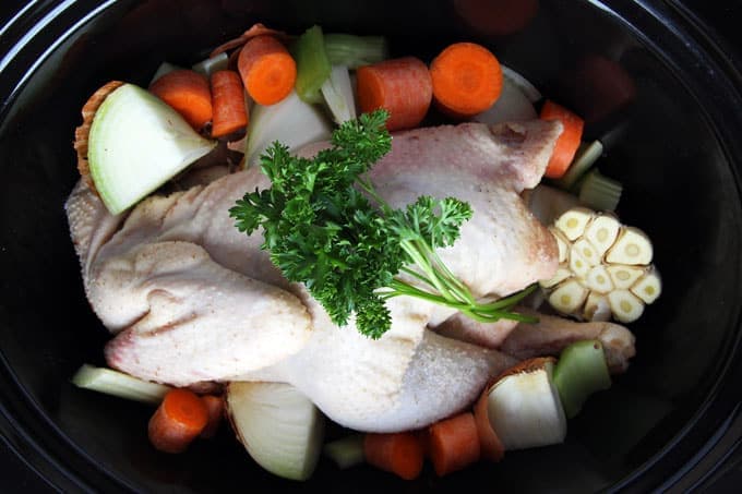 Slow Cooker Chicken Broth Raw