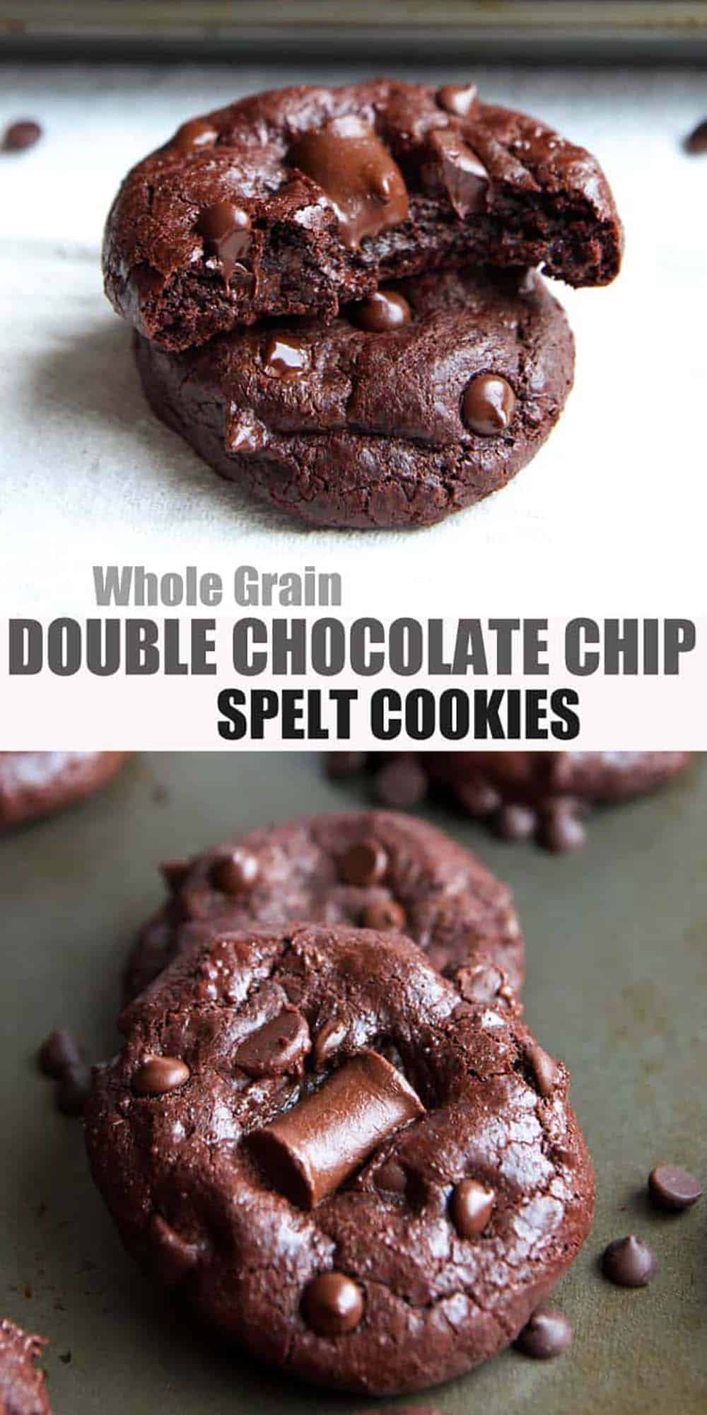 Double Chocolate Chip Cookies with Spelt Flour