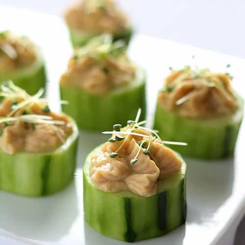 Cucumber Hummus Appetizer Recipe