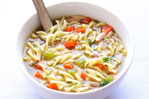 Chicken Noodle Soup in Bowl