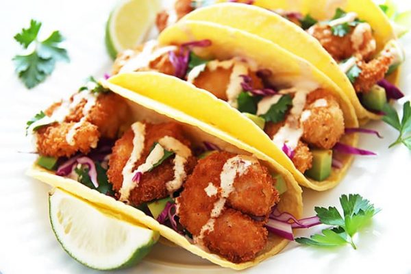 Crispy Shrimp Tacos Recipe » LeelaLicious