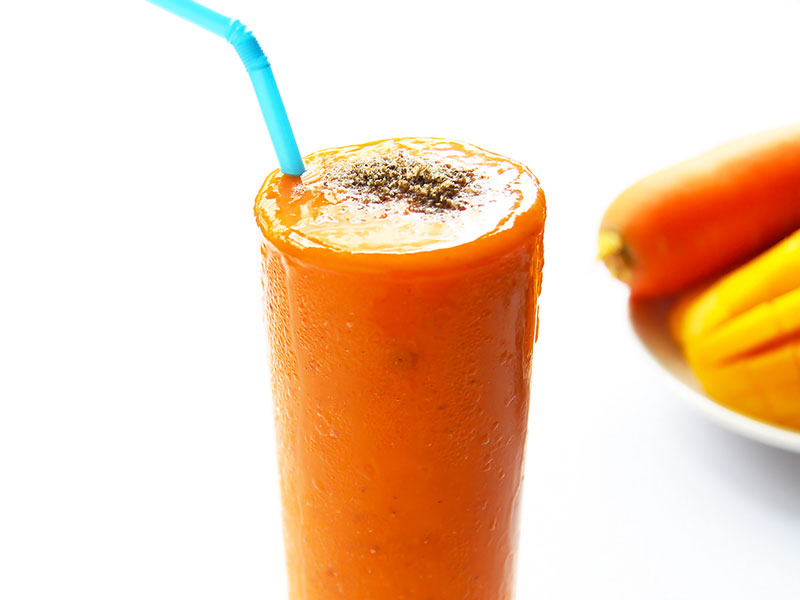 Carrot Smoothie in Glass