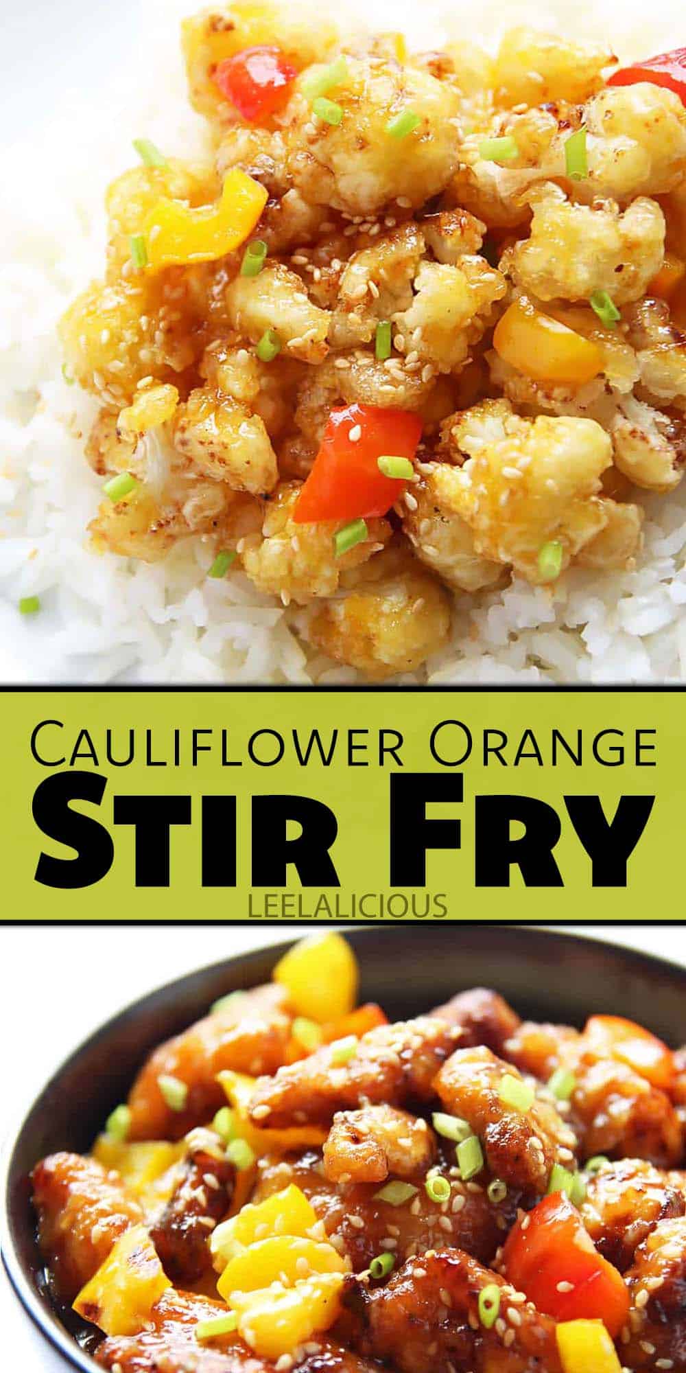 Cauliflower Orange "Chicken" Stir Fry