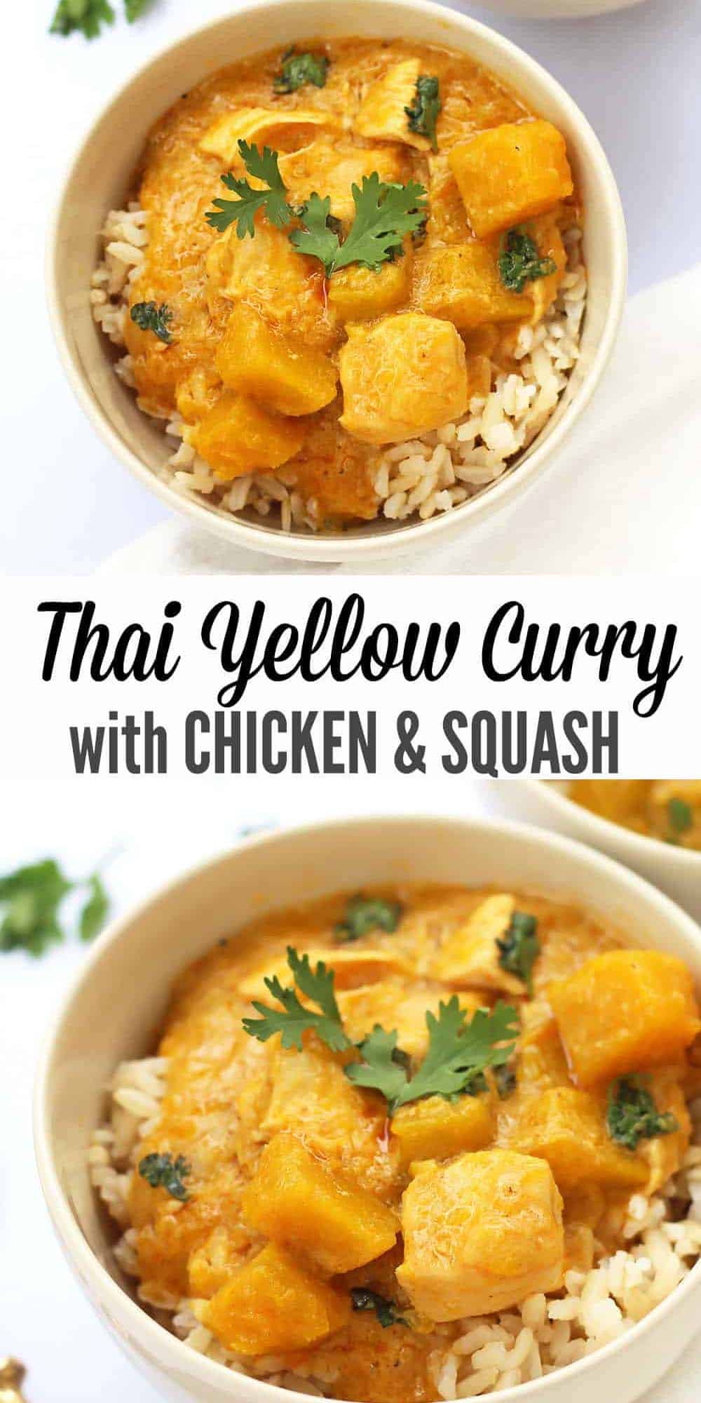 Thai Yellow Coconut Curry with Chicken and Kabocha Squash