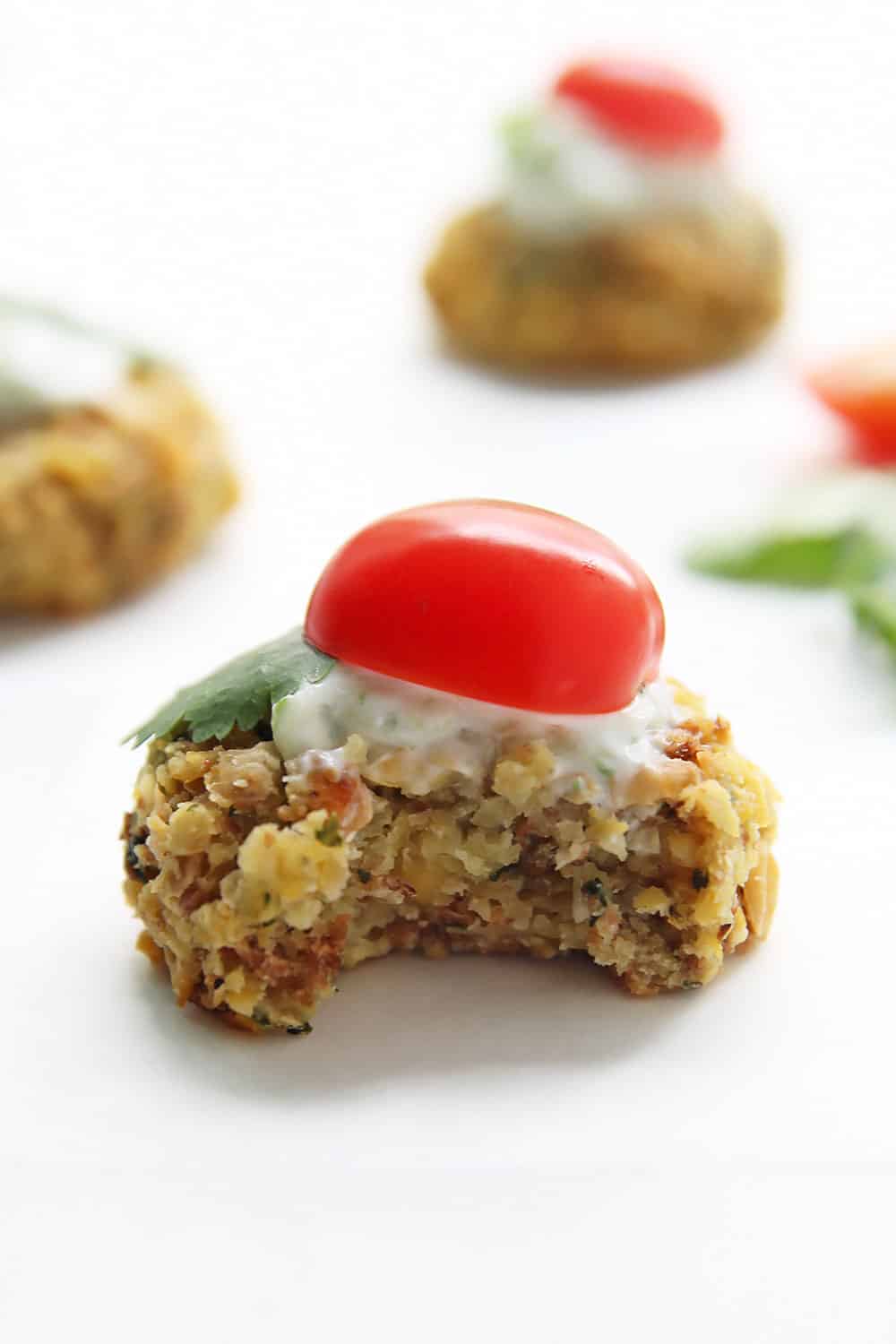 Falafel Topped with Tomato