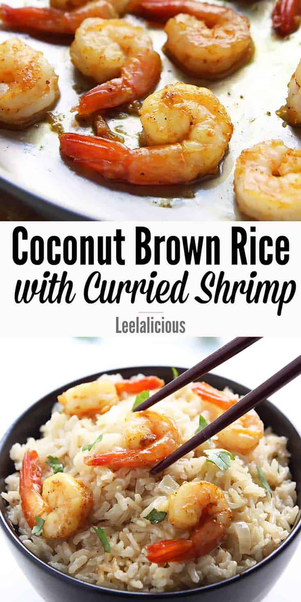 Coconut Brown Rice with Curried Shrimp
