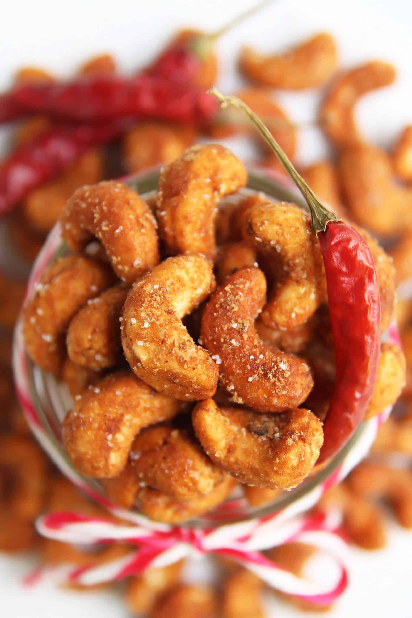 Spicy and Sweet Roasted Cashews