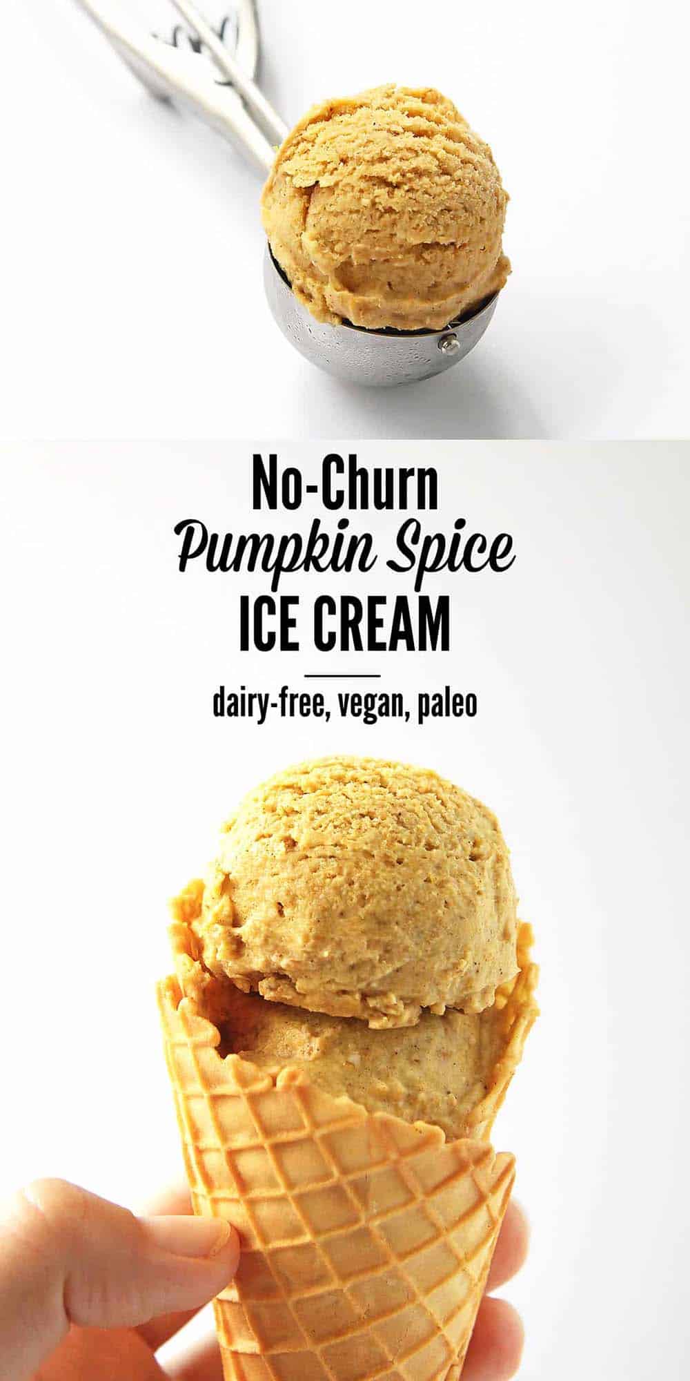 Dairy-Free No Churn Pumpkin Spice Ice Cream