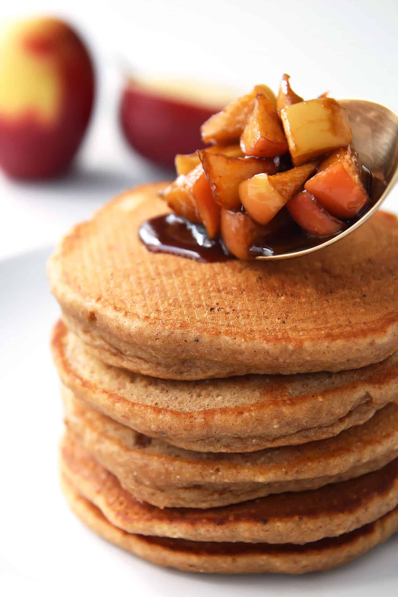 Pancake Stack with Apples