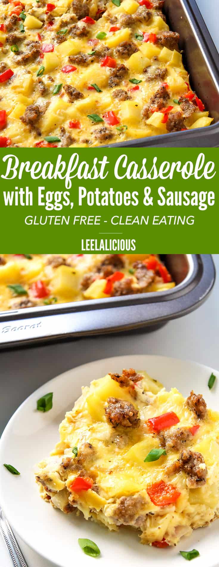 Breakfast Casserole with Eggs, Potatoes and Sausage - VIDEO » LeelaLicious