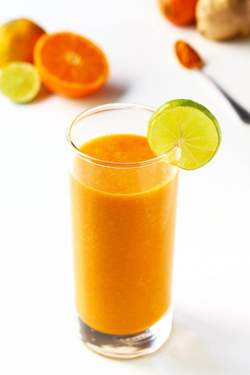 Immune Boosting Citrus Carrot Turmeric Smoothie - Leelalicious