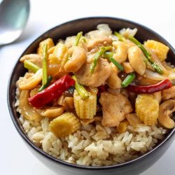 This delicious recipe for Thai Cashew Chicken Stir Fry is super quick to make delivers big time on authentic Asian flavors. It is perfect for easy, weeknight dinners.