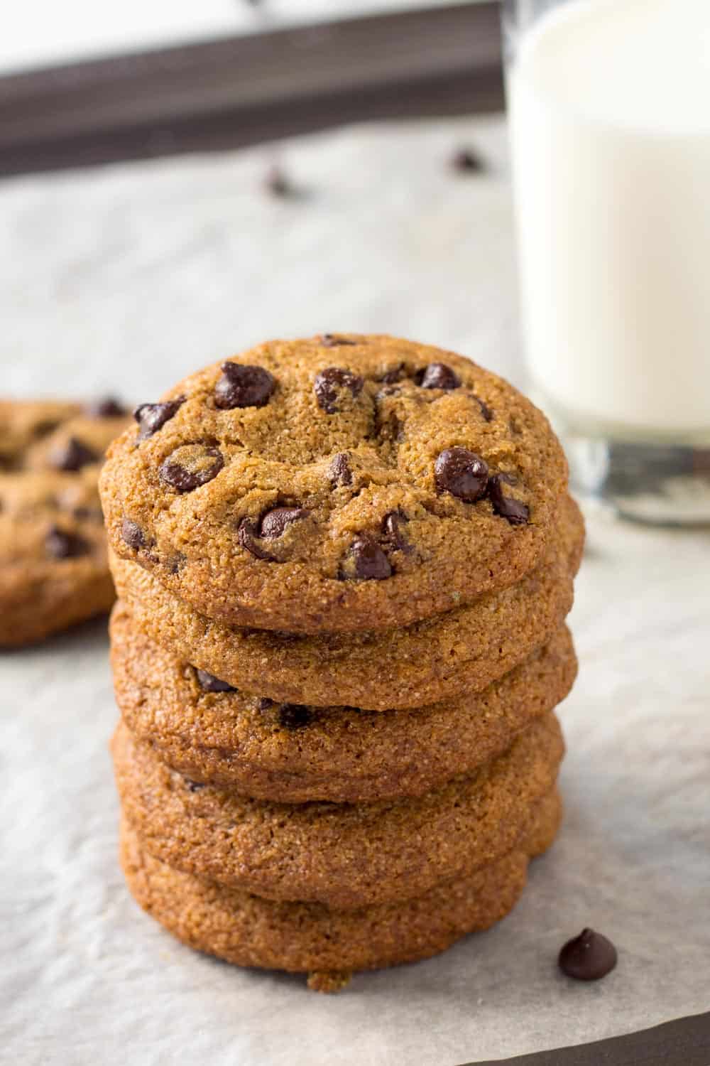 Spelt Chocolate Chip Cookie Stack