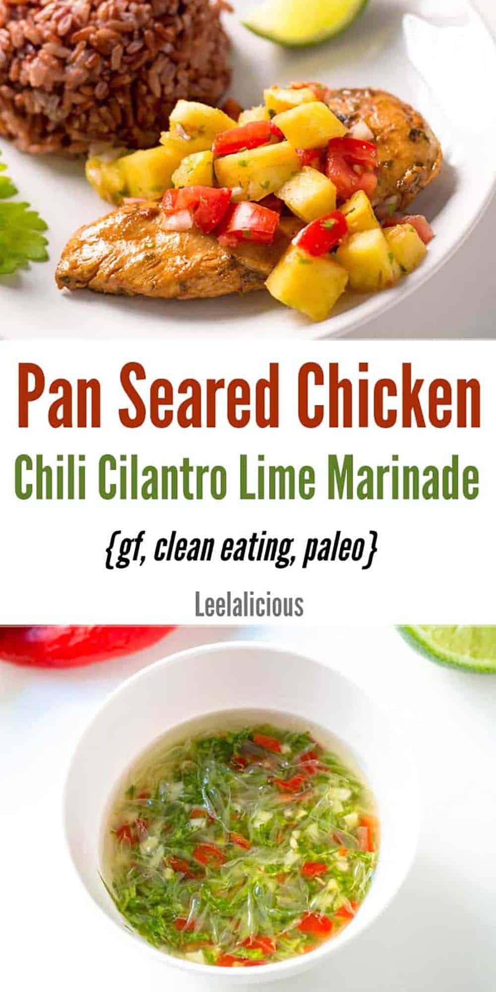 Pan-Seared Chicken in Chili Cilantro Lime Marinade