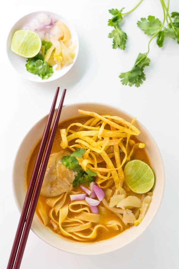 Easy Khao Soi Recipe Thai Coconut Curry Egg Noodle Soup