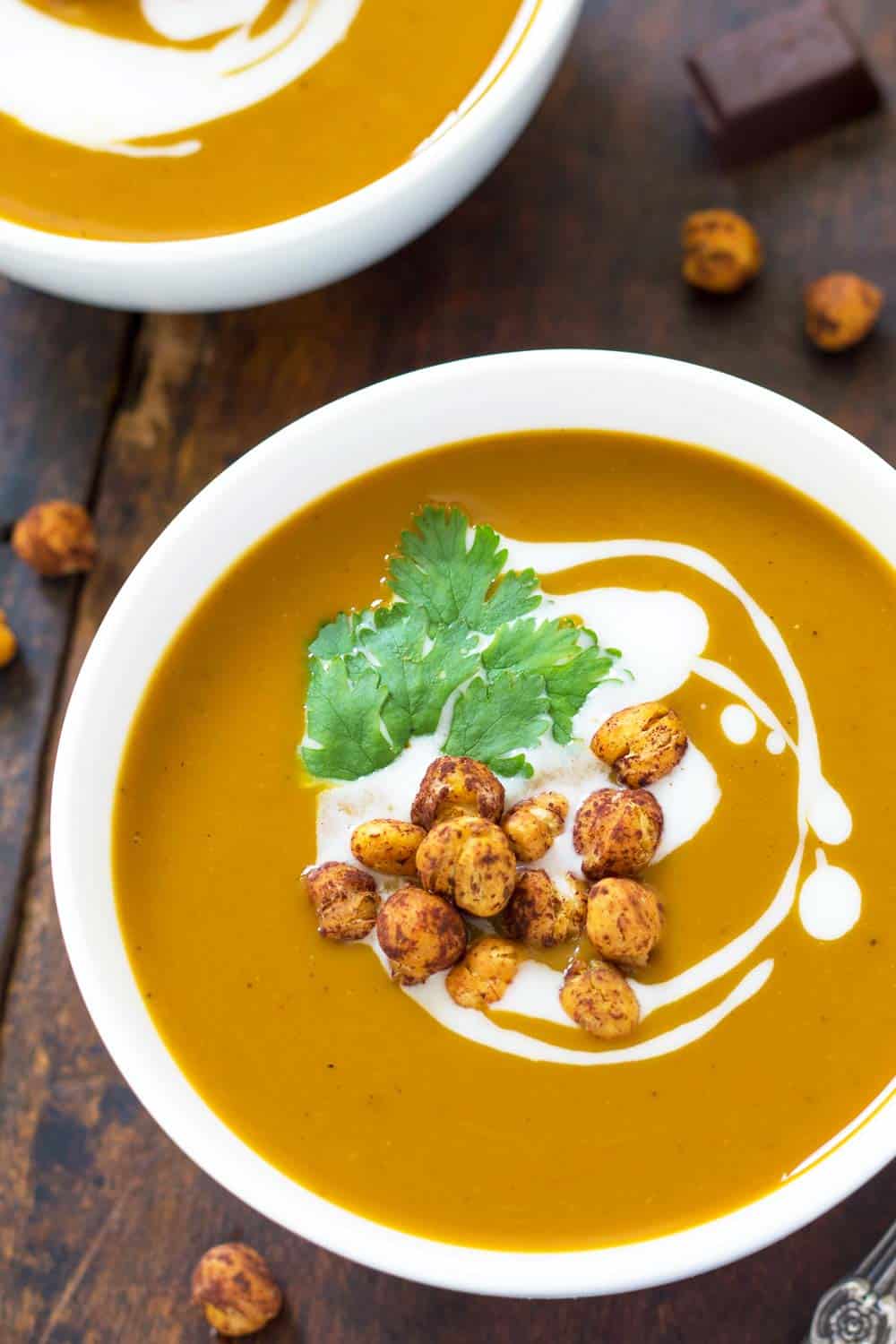 Butternut Squash Soup with Chickpeas