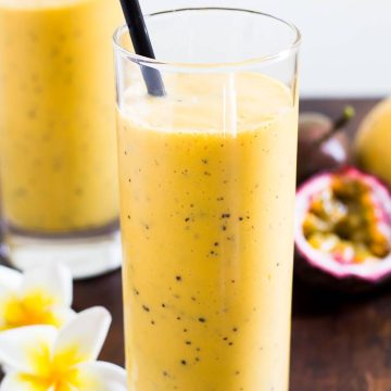 Easy Mango Lassi Recipe with Passion Fruit Juice