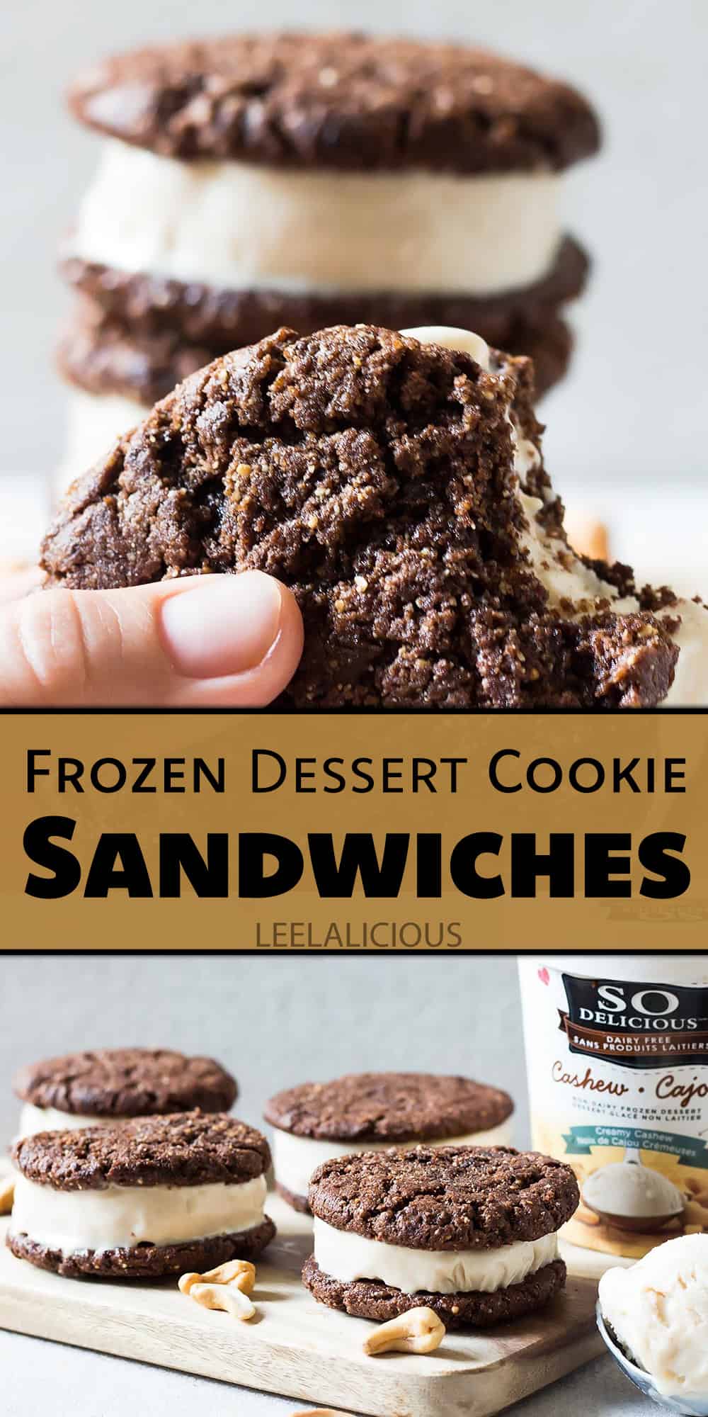 Frozen Dessert Cookie Sandwiches