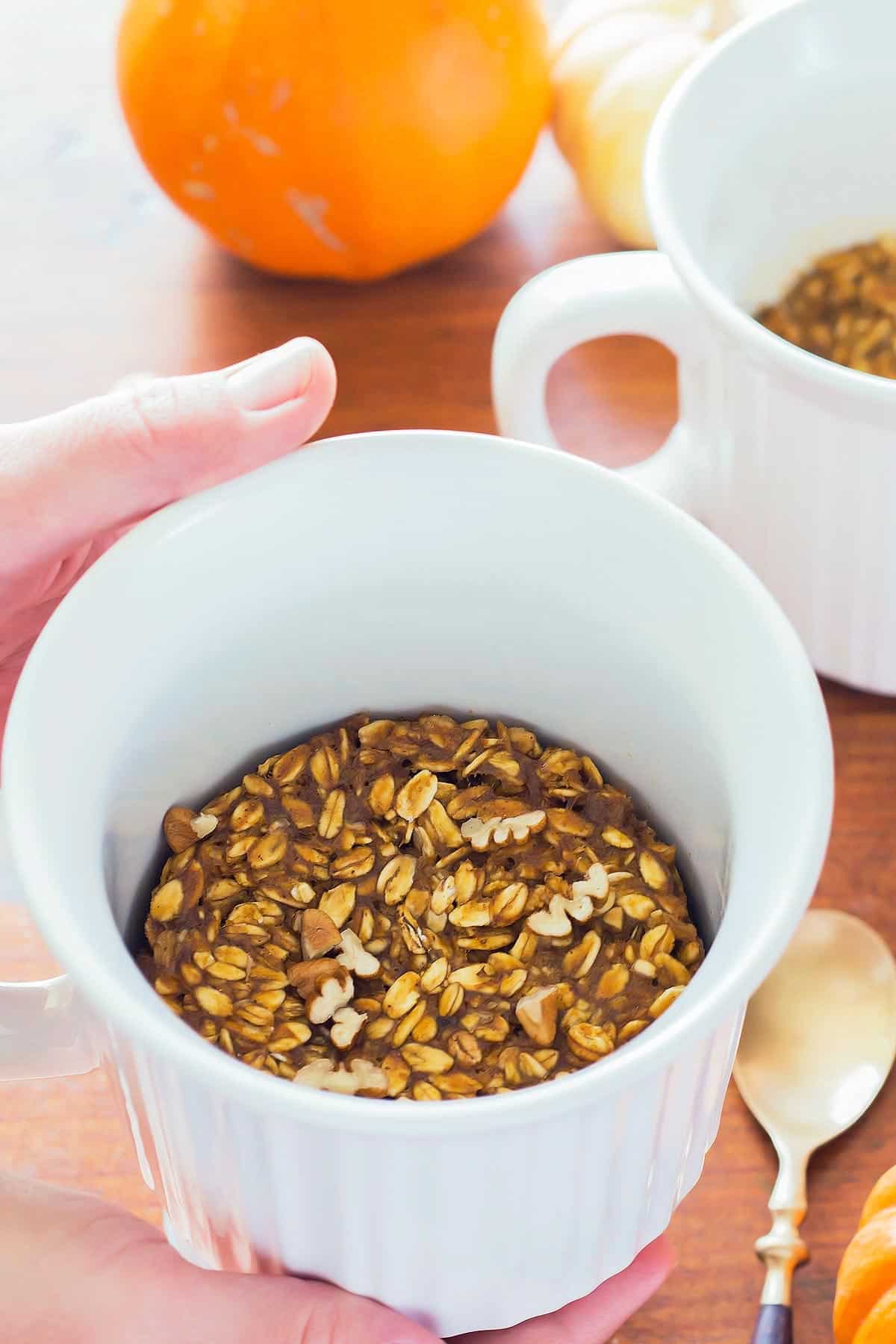 Pumpkin Baked Oatmeal for One