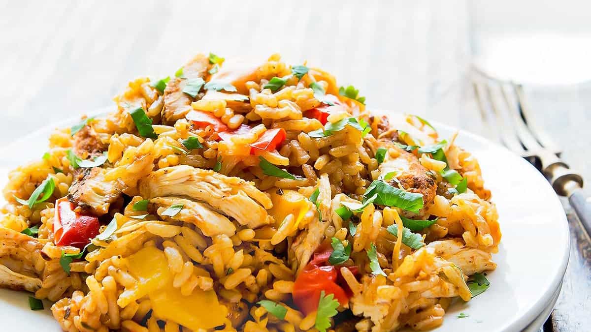 Instant Pot Chicken and Rice VIDEO - Leelalicious
