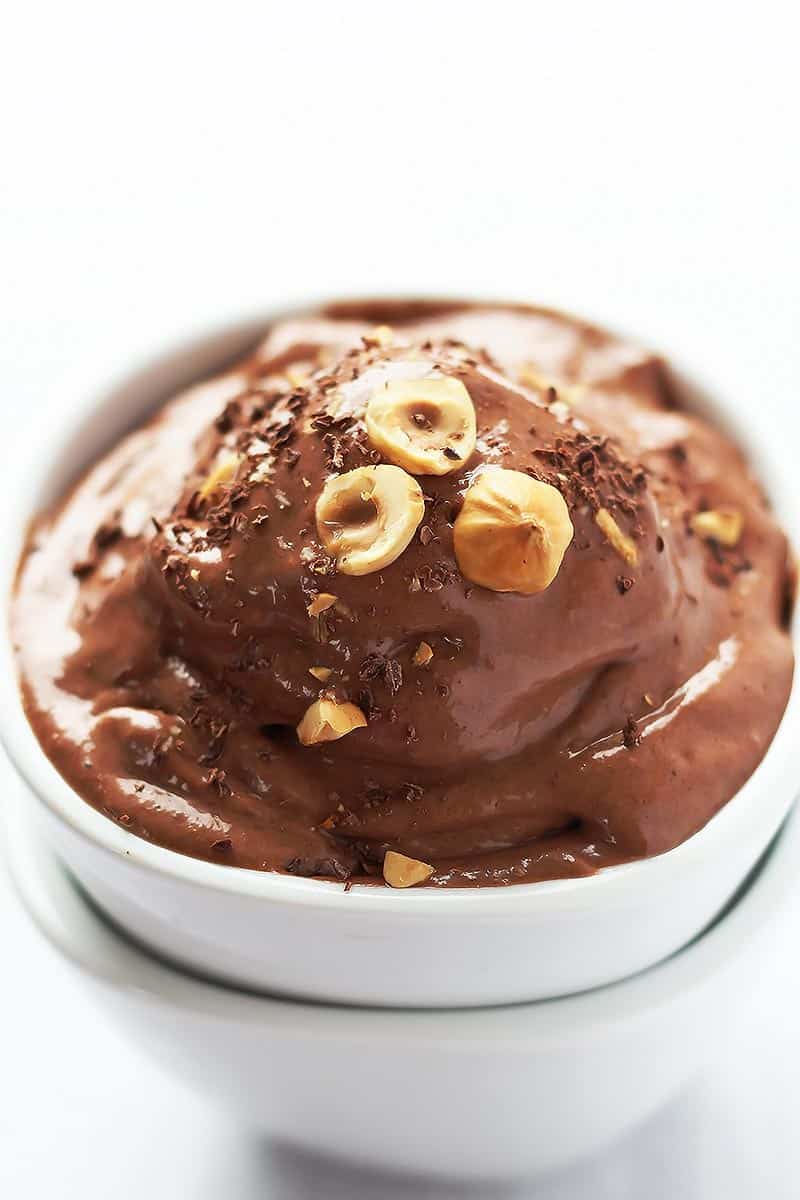 Homemade Nutella Ice Cream Bowl