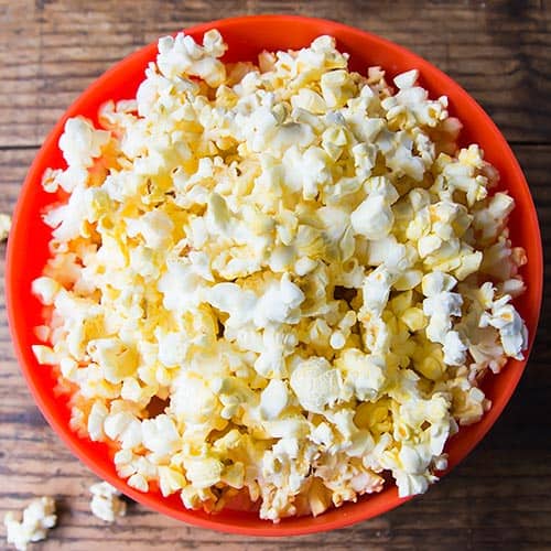 Microwaveable Bowl with Popcorn