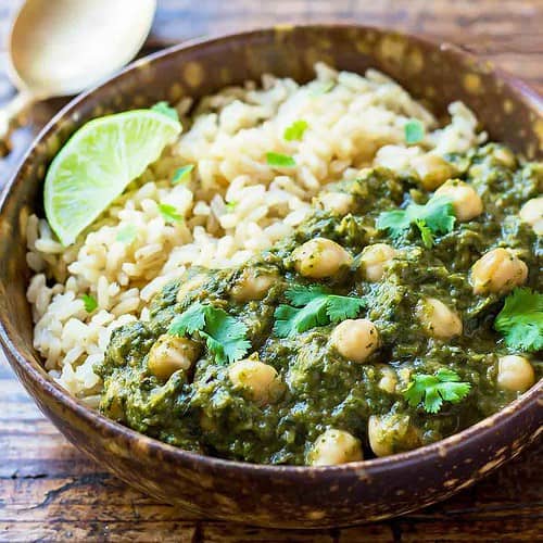 Chickpea and Spinach Curry (Chana Palak)