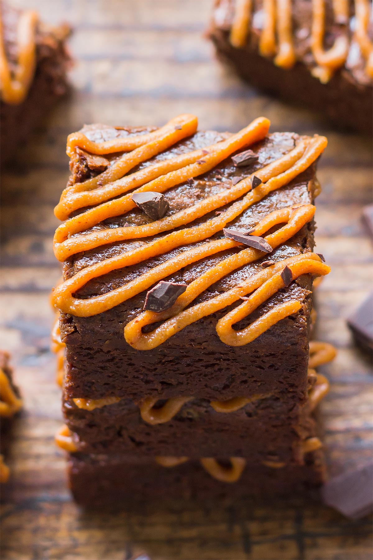 Frosted Healthy Pumpkin Brownies