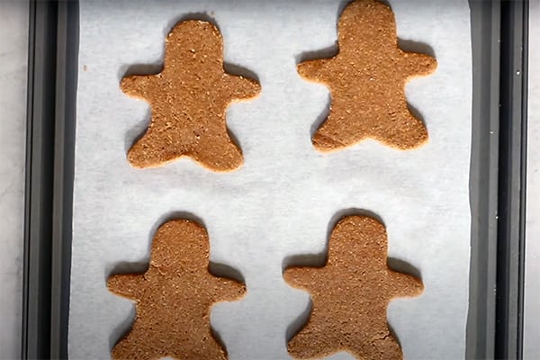gingerbread cookies on baking sheet