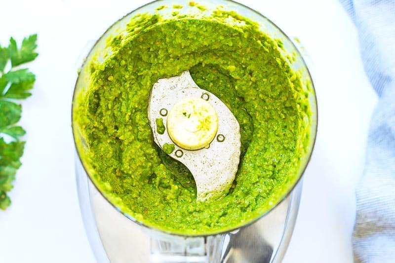 Kale Pesto in Food Processor