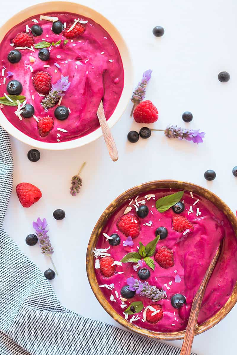 Two Pink Smoothie Bowls