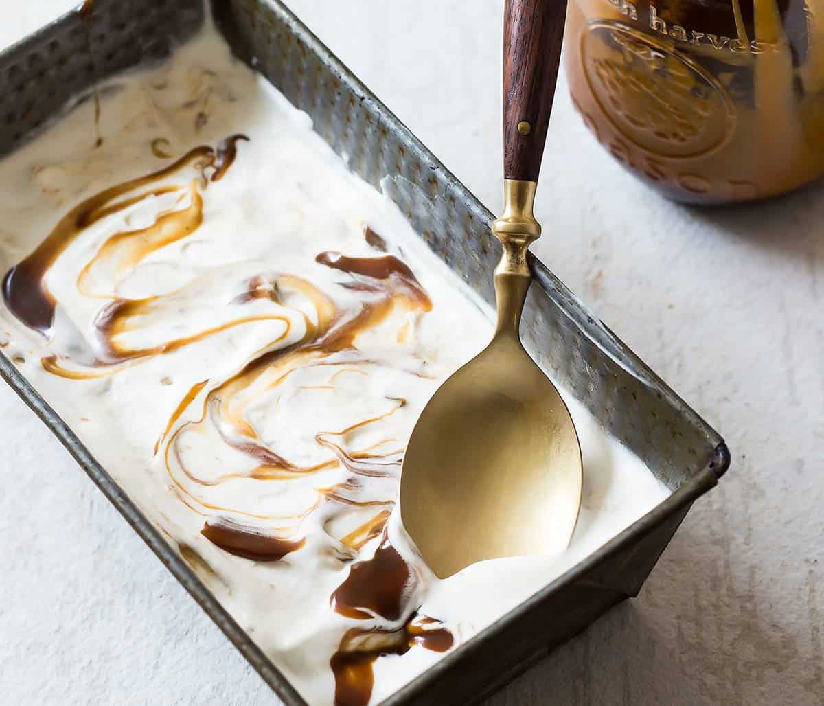 Caramel Ice Cream in Loaf Pan