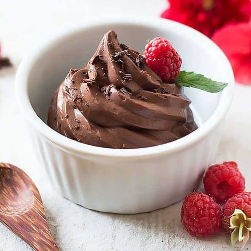 Vegan Chocolate Mousse - 2 ingredients, dairy free, paleo