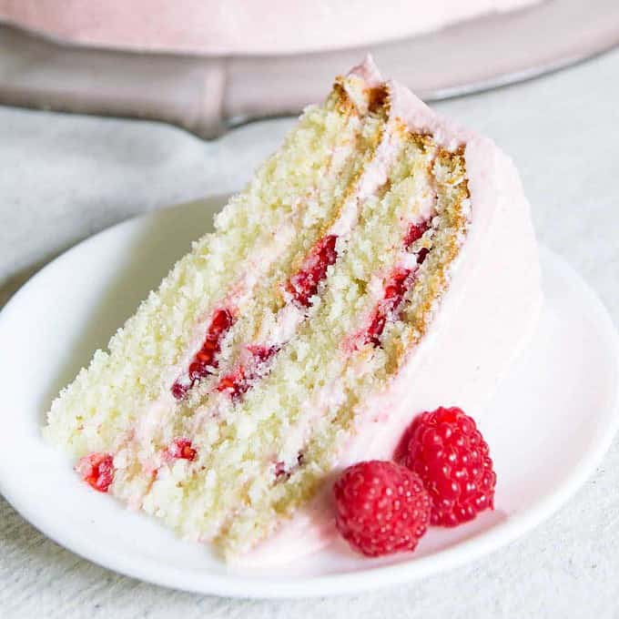 Vanilla Raspberry Cake » LeelaLicious