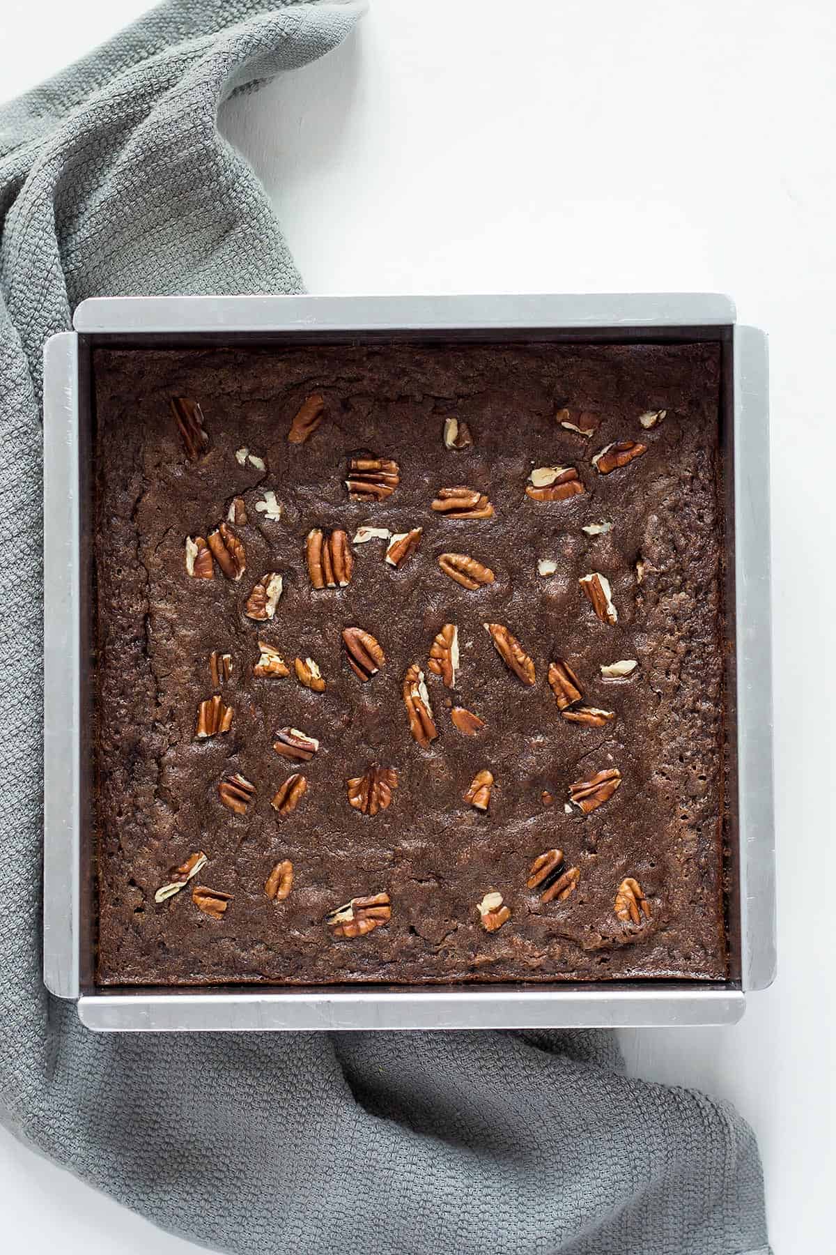 Low Carb Chocolate Brownies in Pan