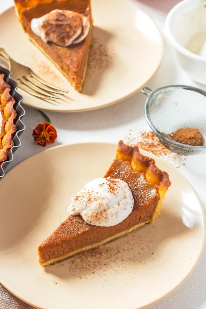 Dairy Free Pumpkin Pie Slices