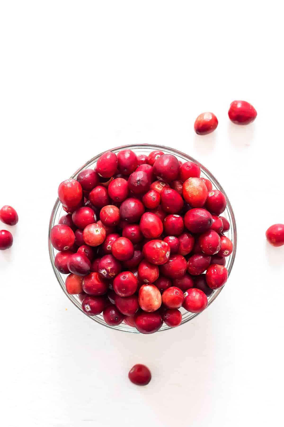 Fresh Cranberries in a Bowl