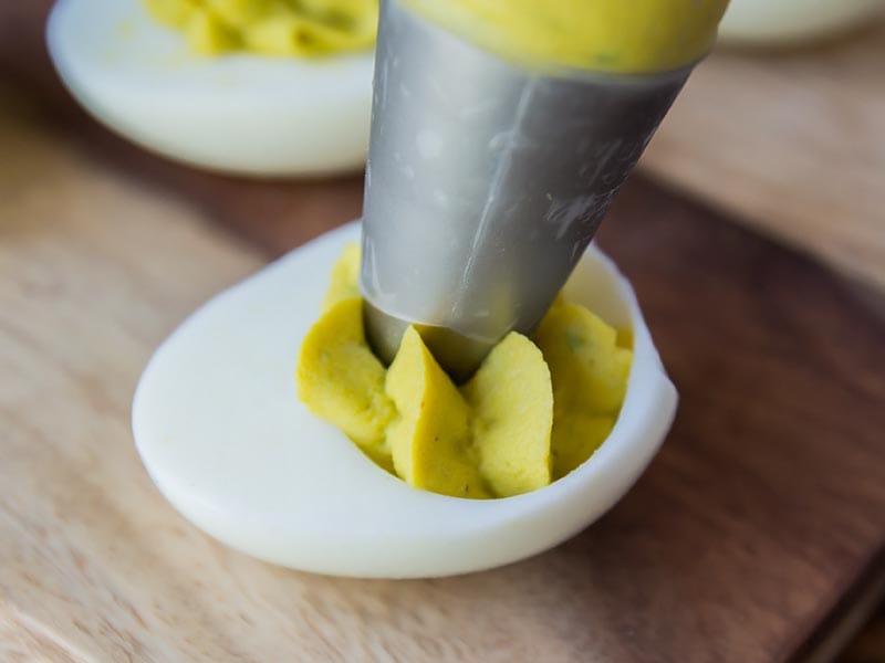 Piping Filling in Deviled Eggs
