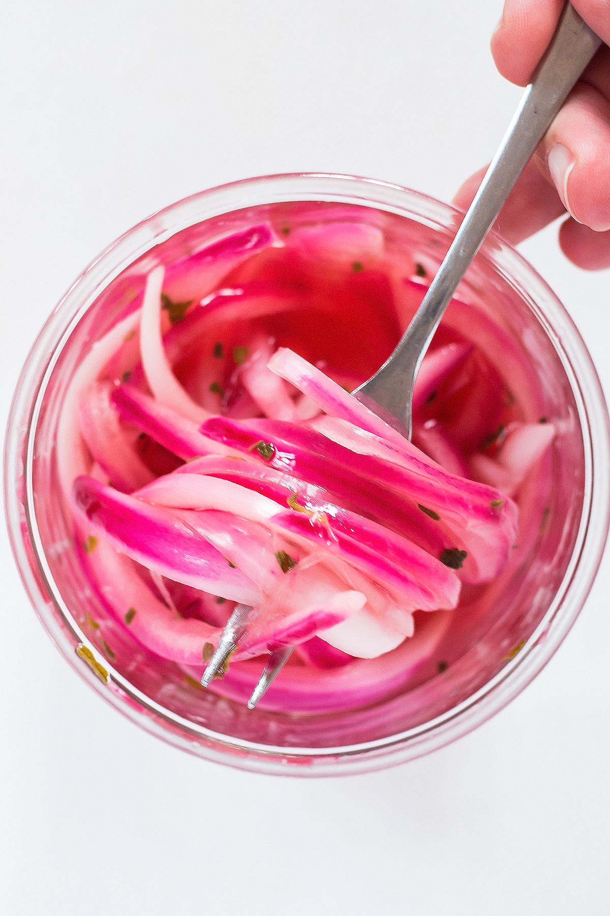 Forkful of Easy Pickled Onions
