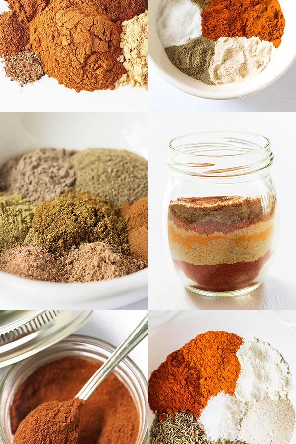 Collage of Seasoning Mixes