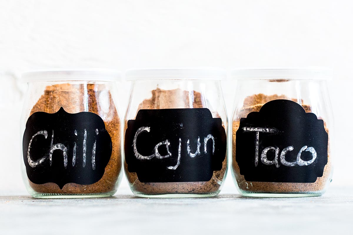 Chili, Cajun, and Taco Seasonings