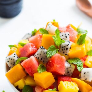 Tropical Fruit Salad in bowl